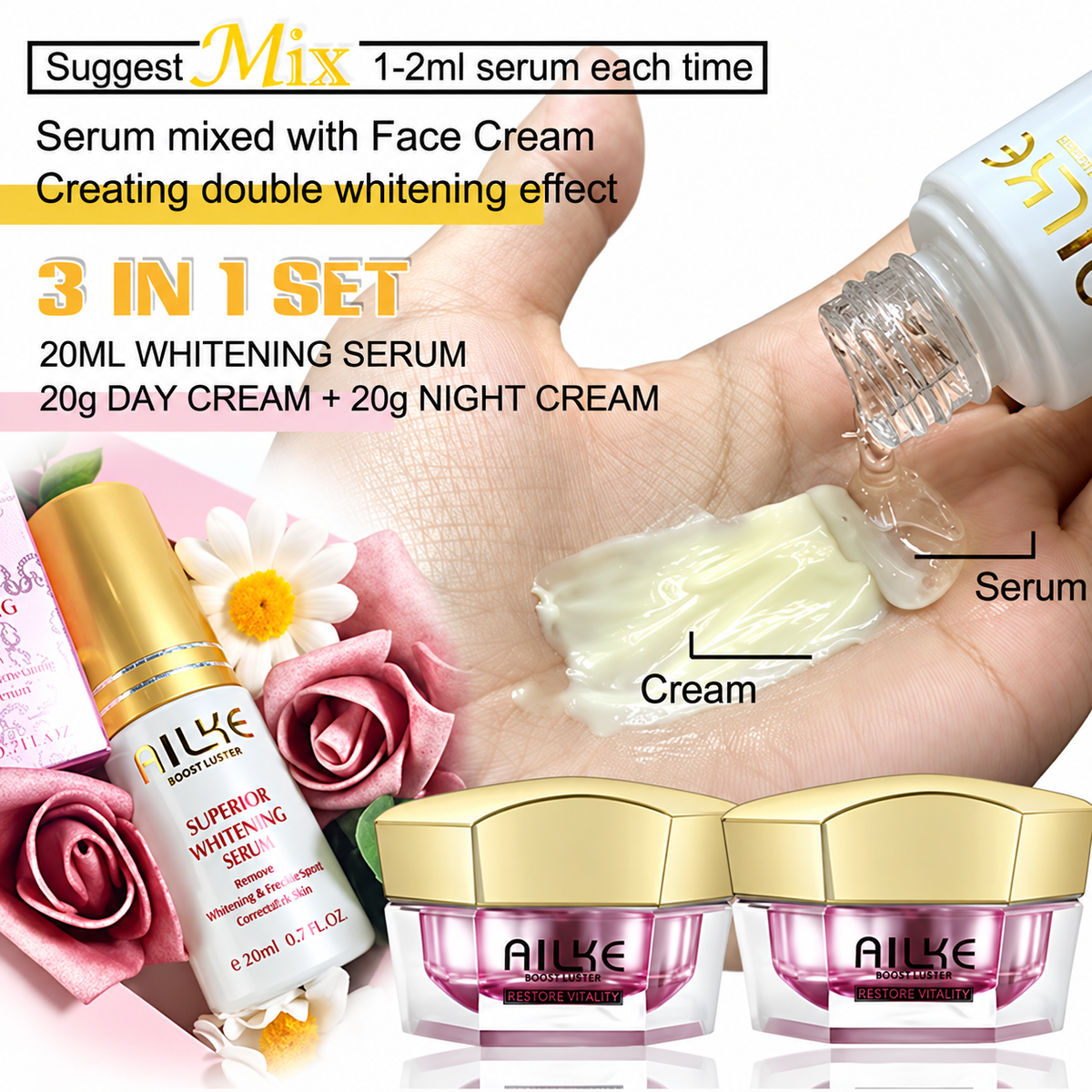 AILKE Day &amp; Night Face Cream Set