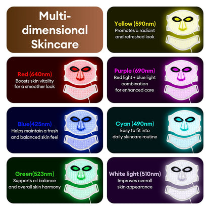 7 Colors Photon Face Neck Beauty Mask