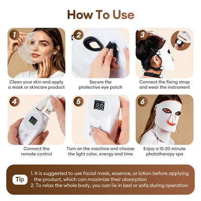 7 Colors Photon Face Neck Beauty Mask