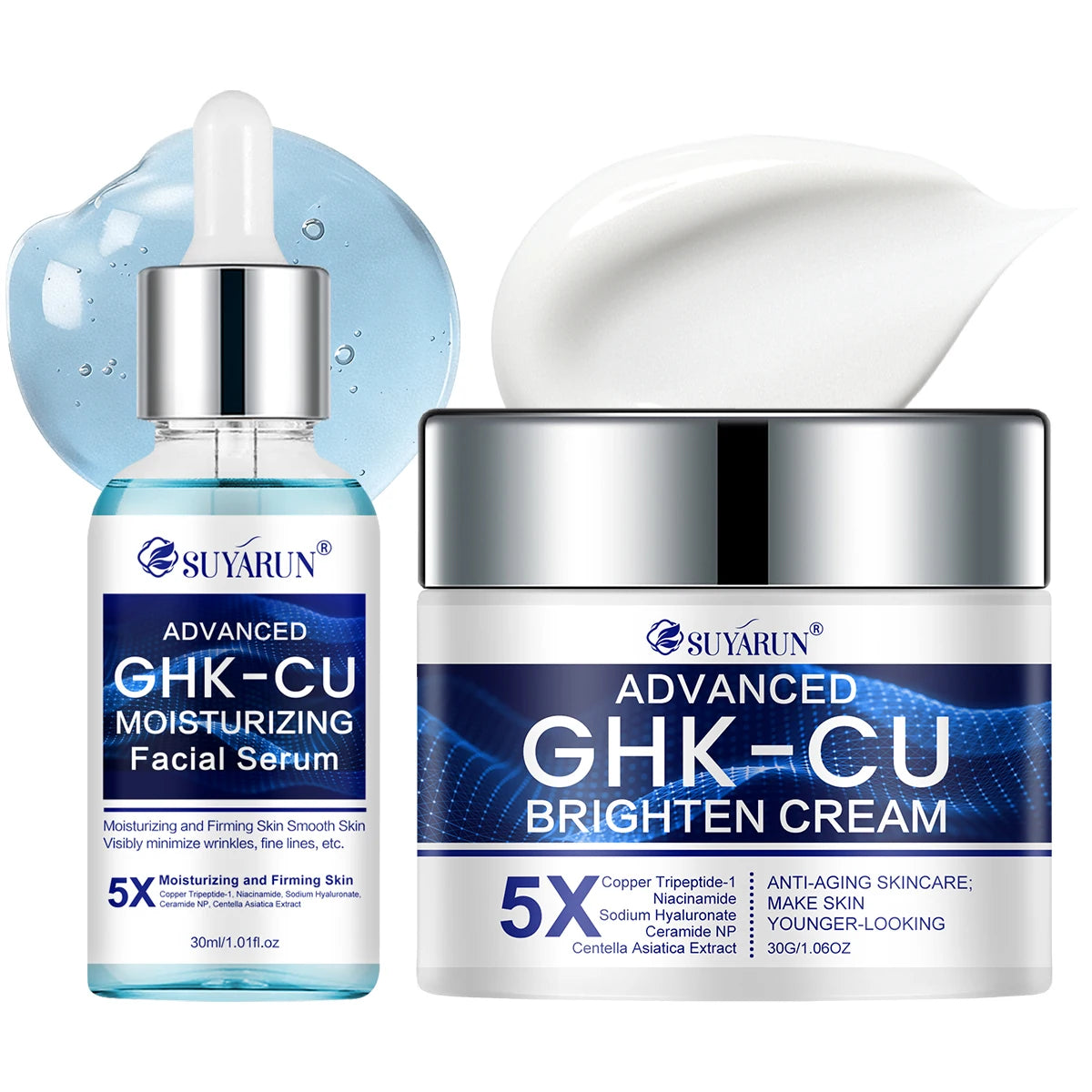 SUYARUN GHK-CU Cream & Serum - Anti-Aging Facial Moisturizer